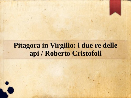 Pitagora virgilio due re - pitagora, virgilio: