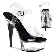 Pleaser 6" plateau strass