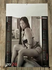Calendario Da Parete Verticale Anno 2026 Sexy Girl Hot Modelle Black & White