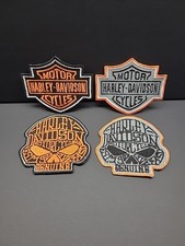 Set Of 4 Embroidered Harley