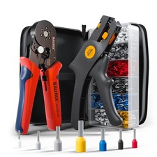 ® Set Pinza Crimpatrice Esagonali con 2000 Capicorda e Pinza Spelafili