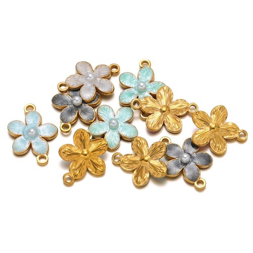 Ciondolo pendente perle - , fiori