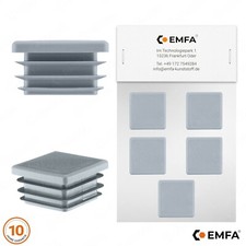 Tappi Plastica Quadrati Alettati Puntali Gommino Tubolare mobilia piede 