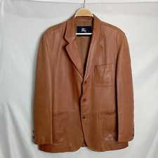 Giacca di Pelle Burberry Marrone 100% Pelle