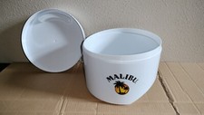 Contenitore Porta Ghiaccio Ice Cube Con Coperchio Vintage Pubblicitario Malibu