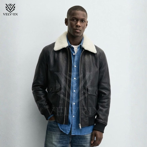 Men real sheepskin leather - men’s,
