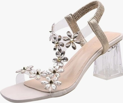 Sandali donna strass floreali