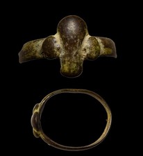 Anello romano argento fallico