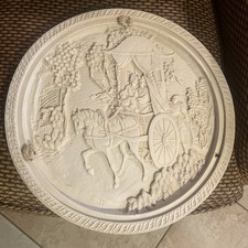 Tavolo di ricambio cinese in resina di oppio tavolo antico cavallo e carrozza 17"