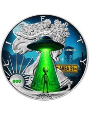 EAGLE AREA 51 edizione 1 oz moneta argento 1$ USA 2025