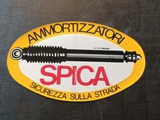 Adesivo Pubblicitario Vintage Ammortizzatori Spica Moto Gare Motociclismo Auto