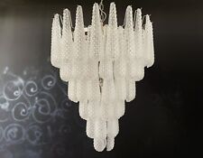 Enorme lampadario italiano vintage in vetro di Murano - 75 petali di vetro goccia