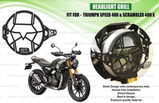 "Griglia fari neri MS adatta per ""Triumph Speed 400 & Scrambler 400x"