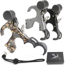 Compound Bow Release Aids 3 4 Dita Pollice Trigger Impugnatura Regolabile Tiro con l'Arco RH LH