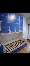 Letto con armadio ponte - letto,
