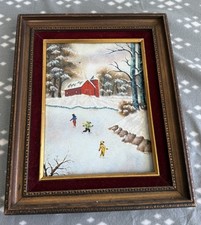 Dipinto neve paesaggio