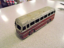 Giocattolo Vintage Dinky 282 Duple Roadster Leyland Royal Tiger Coach Rosso e Argento