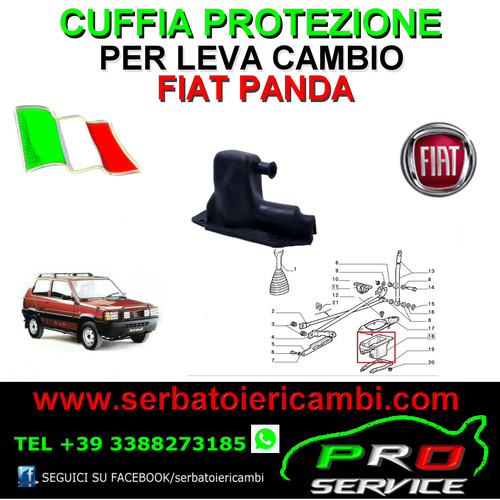 Cuffia leva cambio - cuffia, panda