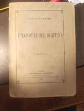FILOSOFIA DEL DIRITTO ED.ANFOSSI ANNO 1885 PAG.403 BUONE CONDIZIONI 