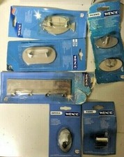 STOCK 7 Ganci gancio adesivo viti metallo cromo appendini appendiabiti panni