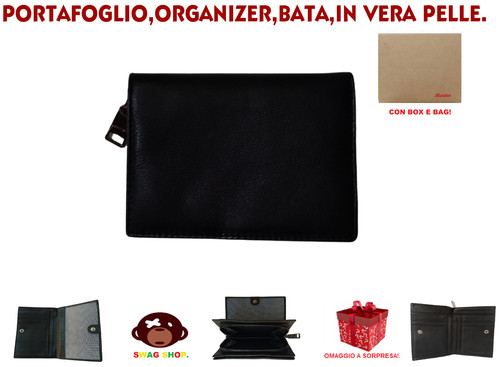 Portafoglio vera pelle porta - pelle,