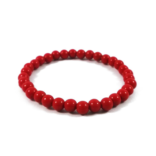 Bracciale rosso perle rosse - bracciale,