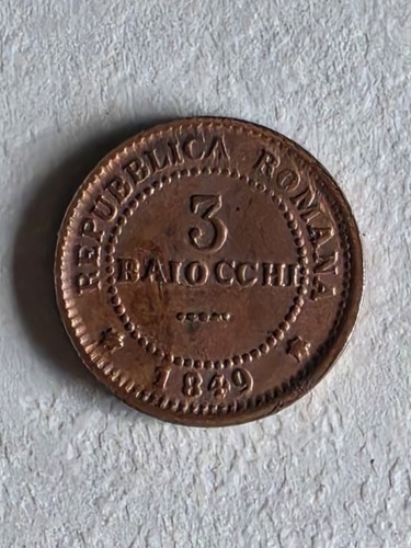 Rara moneta baiocchi 1849 - rara,