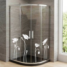 wall stickers adesivo adesivi fiori vetri box doccia decorazione bagno a0912