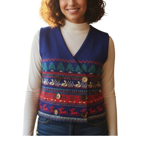 Maglione gilet renna - , donna