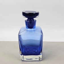 Bottiglia Vintage in Vetro Blu