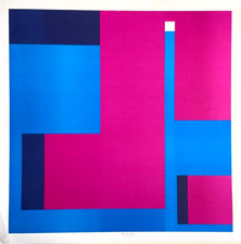 Bruno Munari, "Negativo-Positivo" 1993 cm70 x 70 Litografia originale autentica