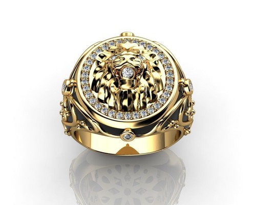 Anello leone argento - leone,