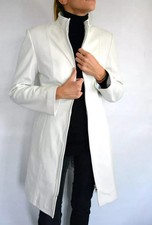 Cappotto donna pelle bianca