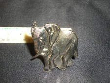 FERMA FOULARD VINTAGE ANNI 70 ELEFANTE COLOR ARGENTO NUOVO 3 X 3 CM