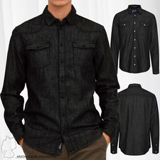 Uomo BLEND Camicia Jeans Manica Lunga Regular Fit Casual Maglietta Cotone