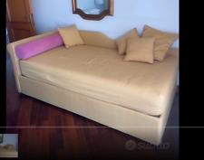 sommier/divano letto da una piazza e mezzo, colore giallo