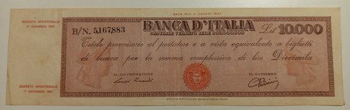 10000 lire 1947 bb - 10000,