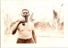 Vtg WW2 Photo Man Drinking