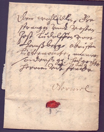 Vorphila lettera circa 1650 - , a