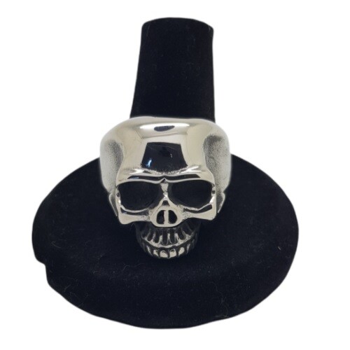 Anello uomo teschio - anello, acciaio
