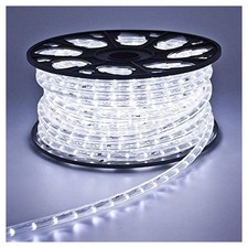 TUBO LUMINOSO 1200 LED 50 MT BIANCO FREDDO USO ESTERNO CONTROLLER 8 GIOCHI LUCE