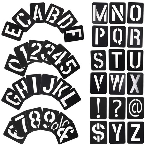 Set stencil alfabeto - di,