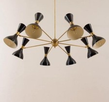 Lampadario in ottone a 8 luci