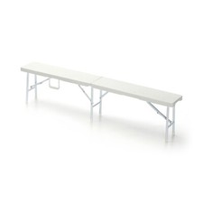 Q.bo | Panca birreria cm 180 pieghevole in plastica e acciaio texture rattan