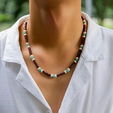 Uomo legno perlina cocco shell