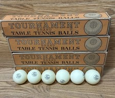 4 palline ping pong marca torneo vintage anni '50 + extra NUOVE LEGGI