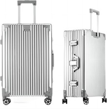 Valigie All Aluminum Carry On Luggage, 20 Inch Hard Shell Suitcase with Spinner