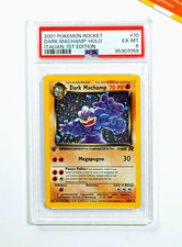 Pokemon PSA 6 Dark Machamp #10 1st Edition Holo Team Rocket 2001 Italiano