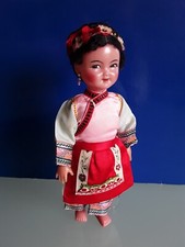 "FOLK DOLL" Bambola vintage, anni 50, made in China, plastica, altezza 25 cm.