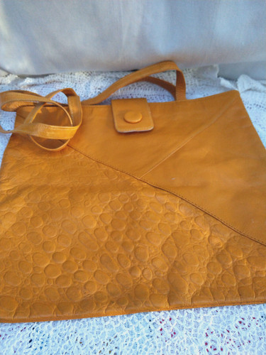 Borsa mano vintage giallo - borsa,